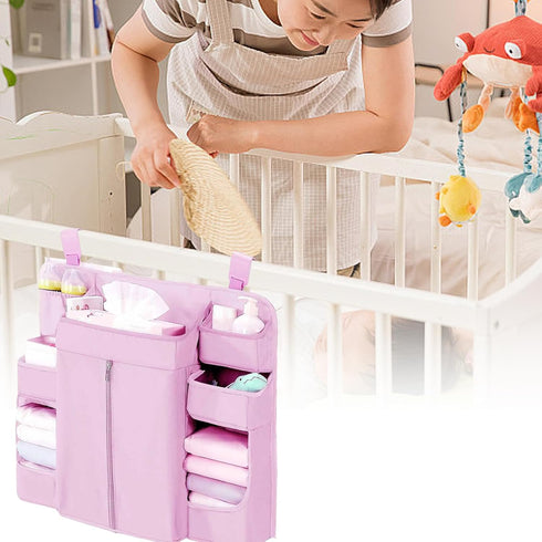 Tuygn Tuyen Multilayer Nursery Storage Bag For Crib Essentials Hanging Diaper Organizer For Changing Table