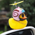 wonuu Rubber Duck Car Decorations, Cute Yellow Duck Dashboard Ornaments with Propeller (Snail-Y)