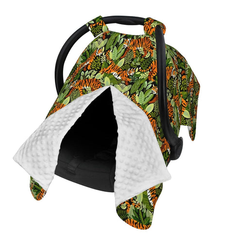 Hcpwzrf Bengal Tiger Jungle Baby Car Seat Cover & Nursing Cover - Breathable