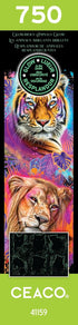 Ceaco Glow in The Dark Glowrious Animals, 750 Piece Jigsaw Puzzle
