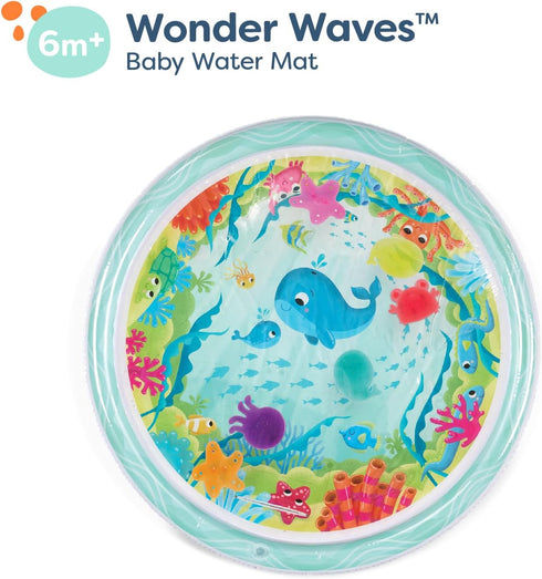 B. baby Baby Water Mat, Inflatable Tummy Time Mat with 6 Removable Sea Animals, Water Activity Mat for Babies