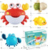 Baby Bath Toys for Toddlers - Crab Bath Bubble Maker with 12 Songs - 3 Pack Wind-up Pool Toys for Kids