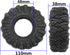ShareGoo1.9 inch RC 1.9 Crawler Tires Rubber Mud Tires OD 110mm Tyre Compatible with Axial SCX10 90046 Redcat Gen8 RC4WD D90 TF2 MST 1/10 RC Crawler Fit 1.9 Beadlock Wheel Rims