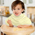 decor gift 4 Pack 22x11in Cotton Large Burp Cloths for Baby Breathable Light Yellow Stripe Baby Rags for Unisex