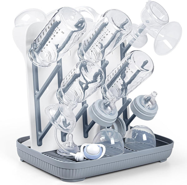 Termichy Baby Bottle Drying Rack: Large Vertical Bottle Dryer Rack Holder -