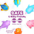 6 Pack Tub Works Mermaid Lagoon Light Up Bath Toys, | Water-Activated Light Up Toys Flash & Change Color | Easy-Grip