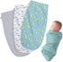 Henry Hunter Baby Swaddle Sack - Soft Stretchy Cotton Swaddles for Newborns, Pack of 3, Cloud | Moon | Light Heather