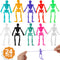 Konsait 24 Pack Stretchy Skeletons, Random 10 Glitter Color Sensory Bendable Toys, Party Favors for Kids Halloween