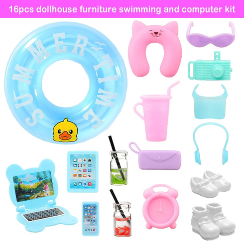 Miunana 36 PCS Boy Doll Travel Outfits for 4-6 Inch Doll, Includes 20 PCS Tops and Pants