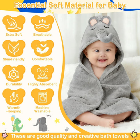 12 Set, Set, 2 2 8 Flasoo Pcs Baby Towel Soft Baby Bath Towels and Washcloths Pcs Hooded Baby Towel, Pcs Baby Burp