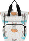 YANENDIE Bulldogs Teacups Pastel Diaper Bag Backpack, Unisex Travel Baby Backpack Diaper Bags