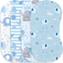 Wauprant 4pcs Elephant Burp Cloths for Baby Boys Girls 100% Cotton Blue Elephant