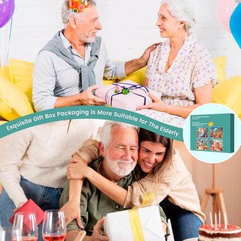 4 Pack 16 Large Piece Puzzle for Seniors - Alzheimer's Cognitive Jigsaw Puzzles for Elderly - Easy Fun Memory Game