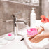 2Pcs Talcum Powder Brush with Holder, Dusting Powder with Puff for Women, Pink and Blue Colors, Easy to Clean
