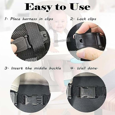 Universal Seat Chest Harness Clip, Seat Safety Belt Clip Buckle for Strollers High Chairs, Universal Replacement Child