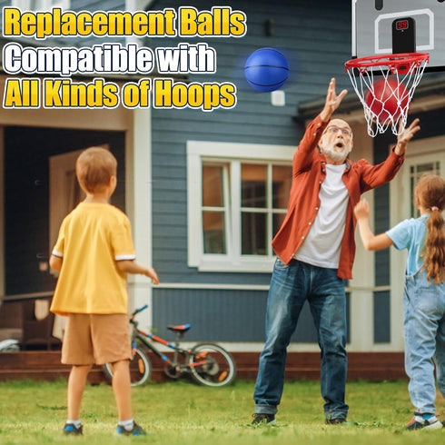 7 INCH Mini Basketball Toys for Indoor Over Door Hoops, Soft 7" Rubber Basketball for Toddler Beach Outdoor Play (5 PCS