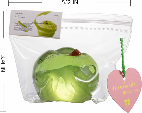 Handmade Silicon Taba Clear Apple Squishy Clear AppleSafe & Non-Toxic Sticky Mochi Squishy Fidget Stress-Relief Squeeze