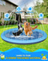 BoucyBudy 67" Summer 1-3 4-8 Dog Splash Pad, Heavy Duty Non-Slip Sprinkler Play Mat, Outdoor Water Toys for Toddlers