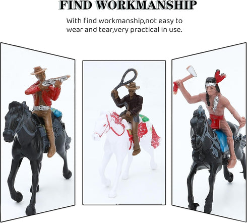 16 ONEST Pieces Native American Figurines Indian Figurines Indians Historical Plastic Action Figures for Projects