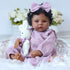 18 Inch Set 3+ WOOROY Realistic Reborn Baby Dolls Black Girl African American Newborn Doll, Lifelike Real Life