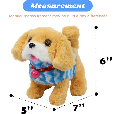 Hopearl Walking Dog Golden Retriever Interactive Electronic Pet Plush Toy, Woof and Moving Animated Nodding Head