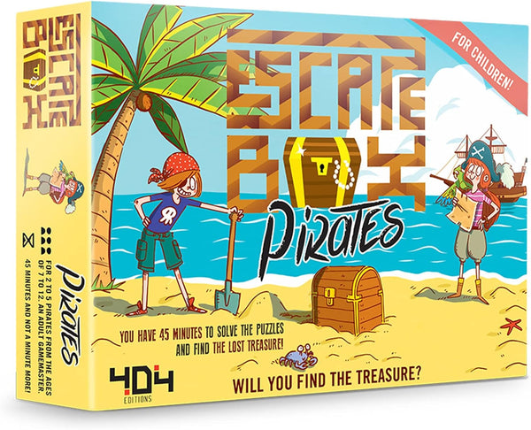 Escape Box Pirates Game | Escape Room in a Box for Family Game Night | Puzzle Solving for Kids and Adults Ages 7+