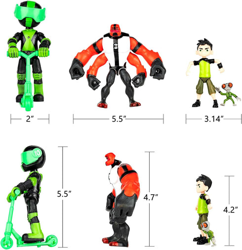Exclusive 20 pcs Big Set Omnitrix Action Figures Toys, Anime Character Figurines with Cake Toppers, Alien Hero Party