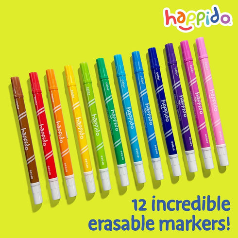 Sets Set 12 Set International Arrivals Double Sided Erasable Marker for Kids Happido, of Chisel Tip Non Toxic Markers