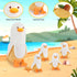 5 20'' Mommy 4 Auspicious beginning PCS Banana Duck Plush Stuffed Animal Family, Cute Banana Duck with Baby Plushies