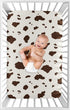 Pack Sweet Jojo Designs Cow Print Girl Boy Gender Neutral Fitted Mini Crib Sheet Baby Nursery Infant Newborn Bed Room