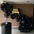 Black Balloon Garland Arch Kit - 100 Pack of 18/12/10/5 Inch Latex Balloons for Party Decorations