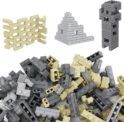 Classic Building Bricks, 300 Pcs Masonry Profile Bricks, Wall Blocks Compatible with Lego Parts and Pieces