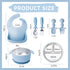 HORNORM 7 304 Set Pieces Stainless Steel Baby & Toddler Feeding - Suction Divided Plates, Bowls, Silicone & Stainless