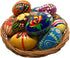 Rumikrafts 13 3 inches, Dozen (Set Hand Painted Wooden Easter Eggs, ecofriendly and Lightweight, Kids Friendly, pisanki