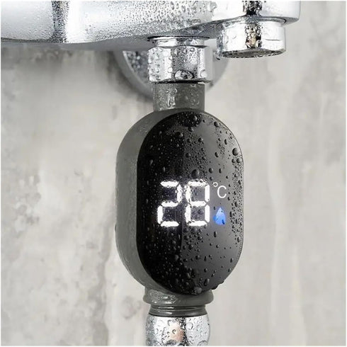 COMOAEW Shower Thermostat, LED Shower Temperature Gauge Led Digital Display Instant-Read Temperature Gauge For Bath