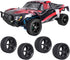 12mm Hex Wheels Tires Set (1/10 RC Buggy) - Front & Rear Compatible with Traxxas Bandit Vxl, Non-Glued