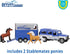 Playset 3.25 10.5 2.5 2 1:32 #59216, Breyer Horses Farms Land Rover and Tag-a-Long Trailer and | Die Cast | H x L x D |