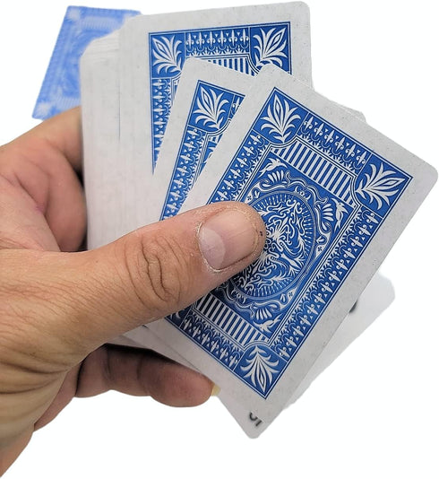Economy Playing Cards - 48 Decks (24 Red & 24 Blue) - Plastic Coated, 2.3/8 x 3.3/8 inches - Great for Poker & Blackjack