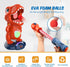 Movable Dinosaur Shooting Toys for Kids with 2 Air Pump Guns, LED & Sound, 48 Foam Balls for Target Practice