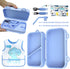 Travel Silicone Baby Feeding Set, 9pcs Portable Feeding Supplies, Toddler Suction Plates,