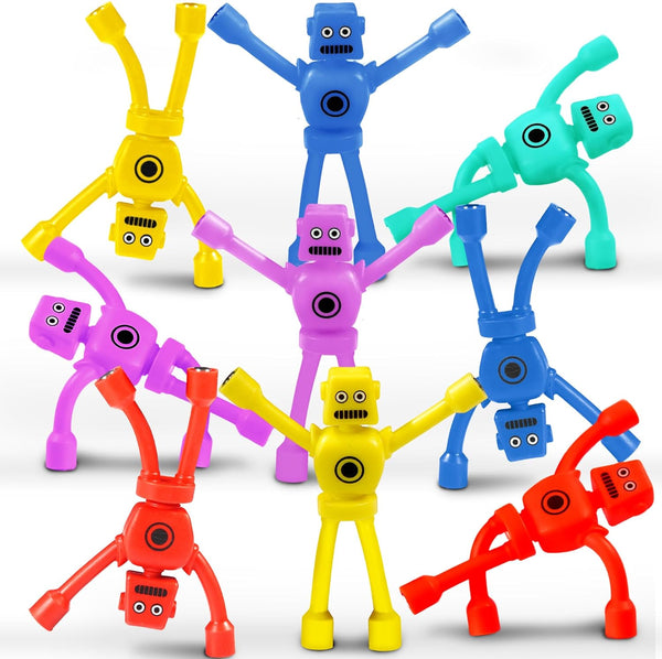 CHESLICR 10PC Magnetic Robot Men Travel Toys for Kids Toddlers Boys Fidget