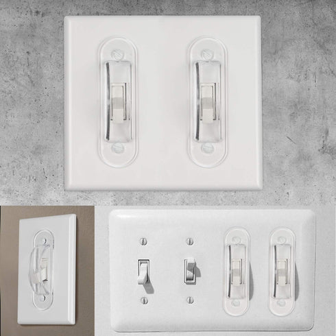 Wall Switch Guards Plate Covers - Child Safety Security Home Decor (4 Pack), Clear for Light Switch Protection