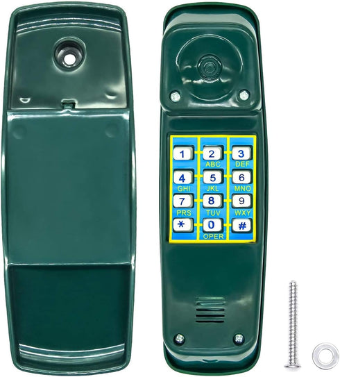 HAPPYPIE Toy Phone for Kids, Swing Set Pretend Phone for Learning and Creative Play (Green)