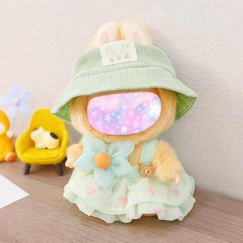 Xinbalove 17cm 3 Set 6.7inch 1st/2nd/3rd Clothes for Labubu Doll, Pieces Dress Outfit for Doll Suit, Fashion Chic Hat