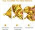 Gejoy 24 Pieces Chain Balloons, 16 Inch Foil 90s Balloons for Hip Hop Party Decorations, Gold