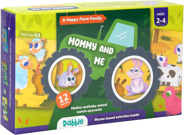 Mother and Baby Animal Match Puzzle - Happy Farm Family Puzzles for Kids Ages 2-4 - Animal Puzzles for Toddlers