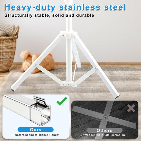 Quynhni 56-78" 180 Baby Crib Mobile Arm,Mobile Hanger for Crib Adjustable Height Top Can Rotate Suitable for Baby Girls