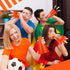 12 Pieces Orange Cheer Megaphone for Party Favors Noisemaker Toys DIY Plastic for Sports Match Game Outdoor Activities