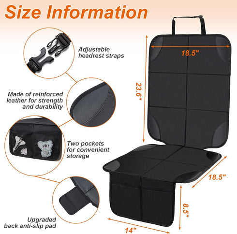 Husfunov Protector,2Pack 600D Car Seat Car Seat Cushion,with Thickest Padding and Non-Slip Backing,Waterproof Fabric