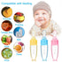 Tondiamo 3 Pieces Baby Food Feeder, 3oz Silicone Spoon Dispenser with Standing Base for Infant Feeding
